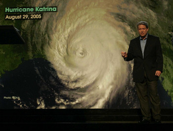 Does this hurricane make me look fat? Al Gore in 'An Inconvenient Truth'